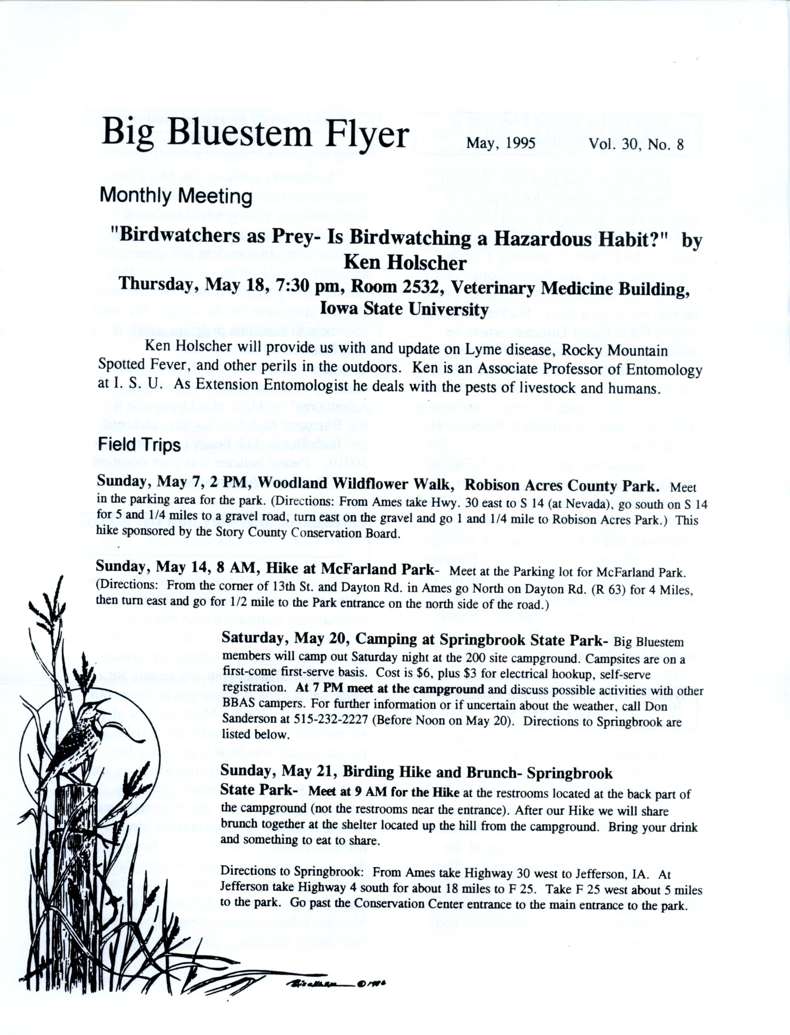 Big Bluestem Flyer, Volume 30, Number 8, May 1995