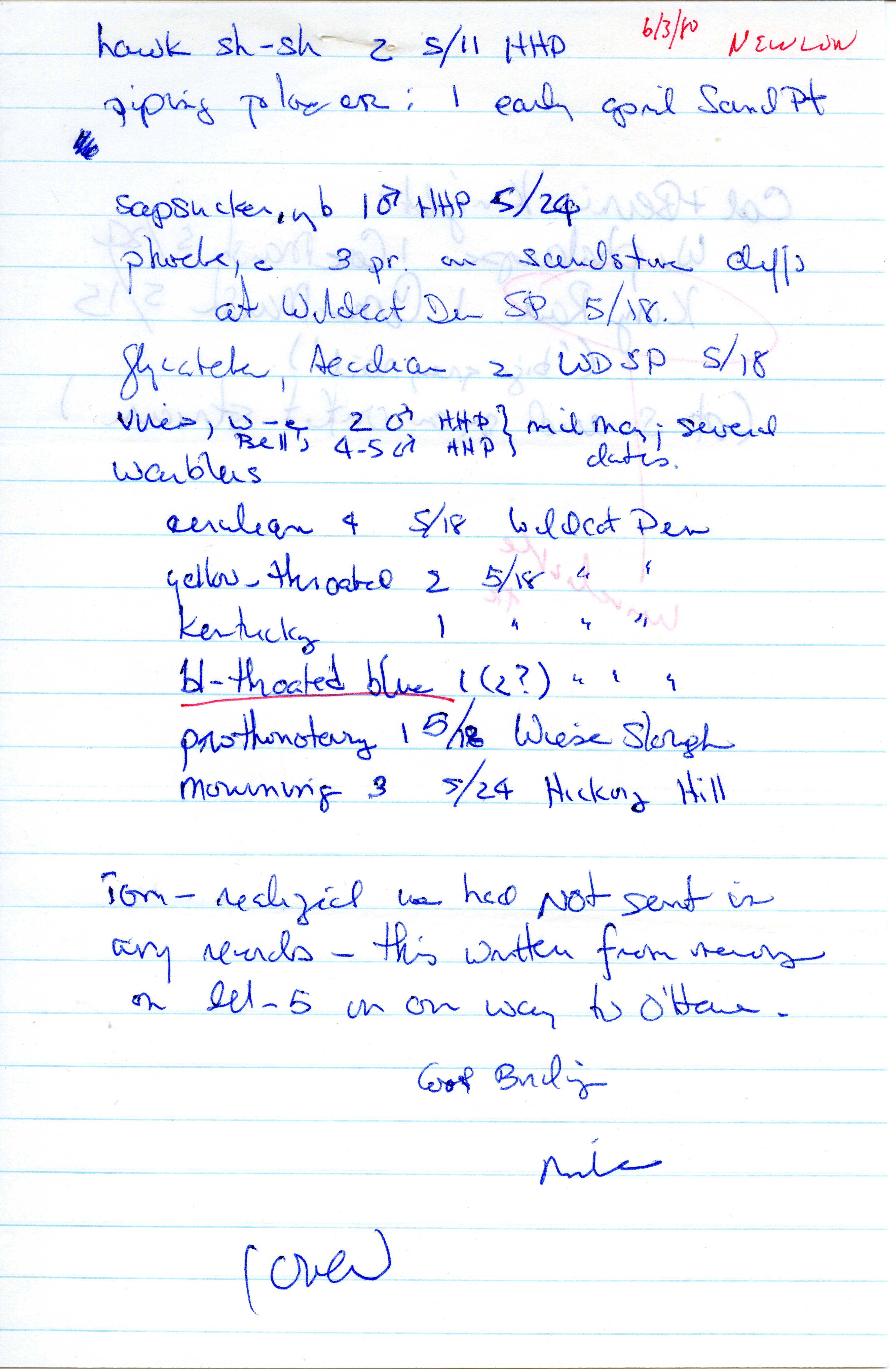 Field notes contributed by Michael C. Newlon, spring 1980