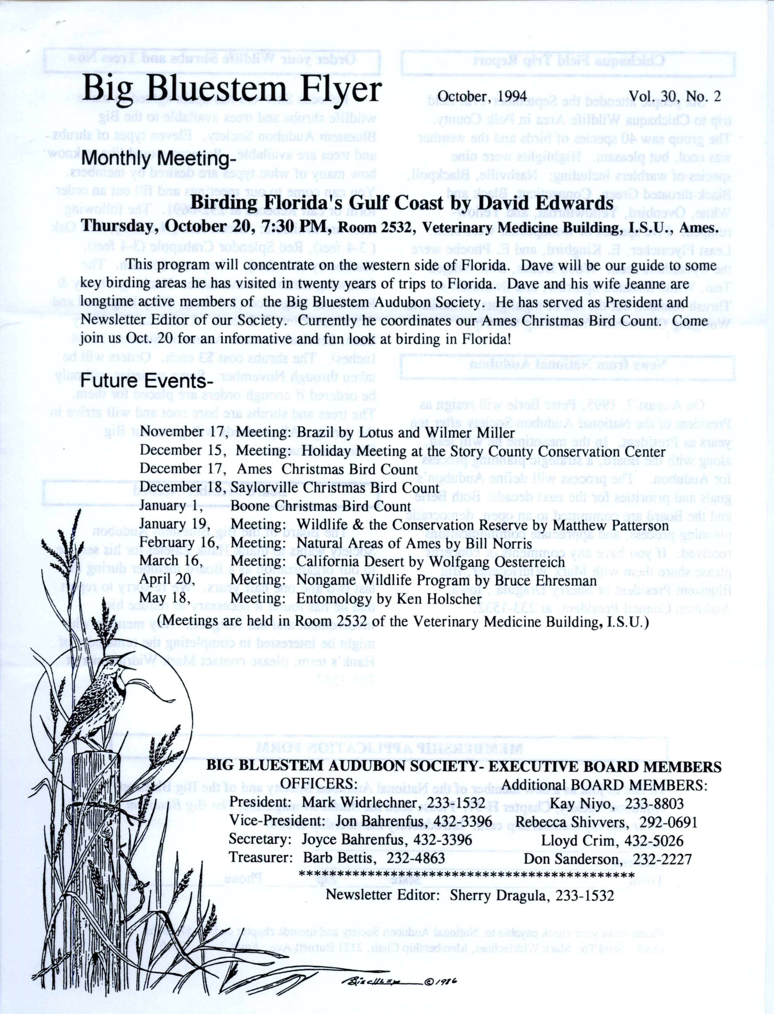 Big Bluestem Flyer, Volume 30, Number 1, October 1994