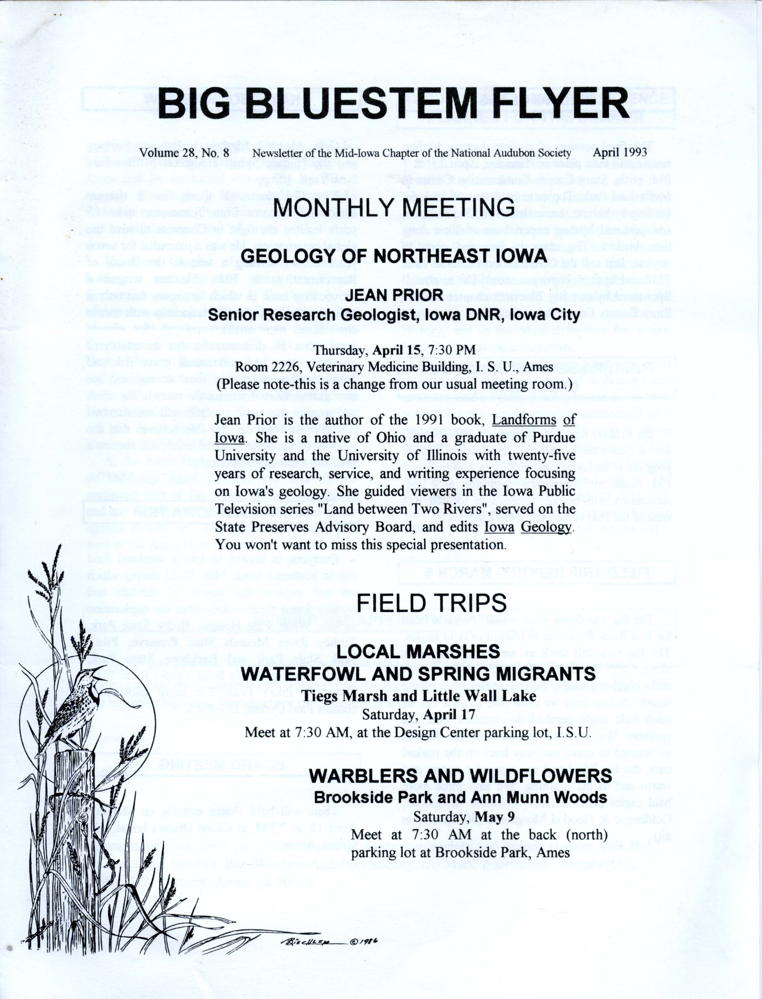 Big Bluestem Flyer, Volume 28, Number 8, April 1993