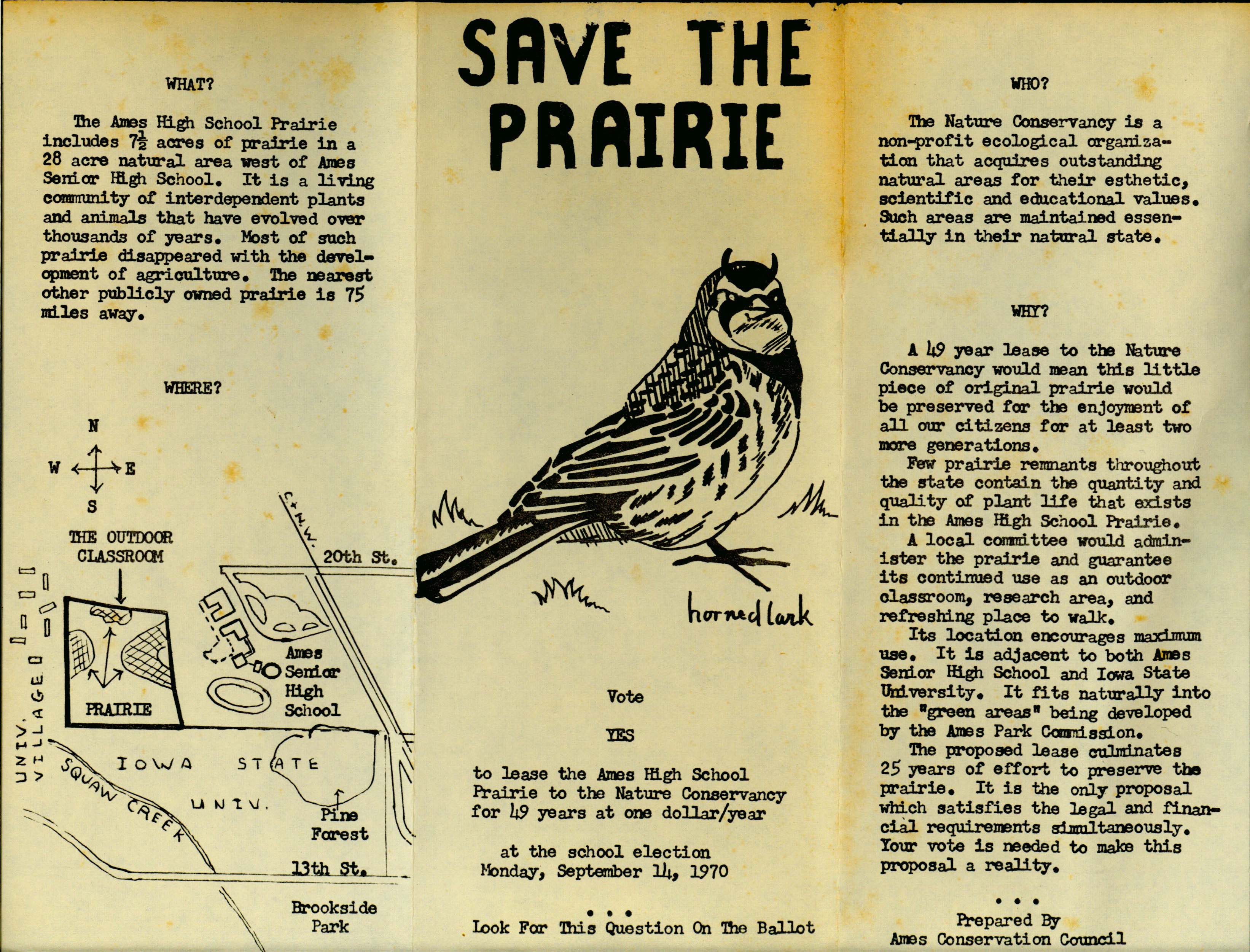 Save the Prairie brochure