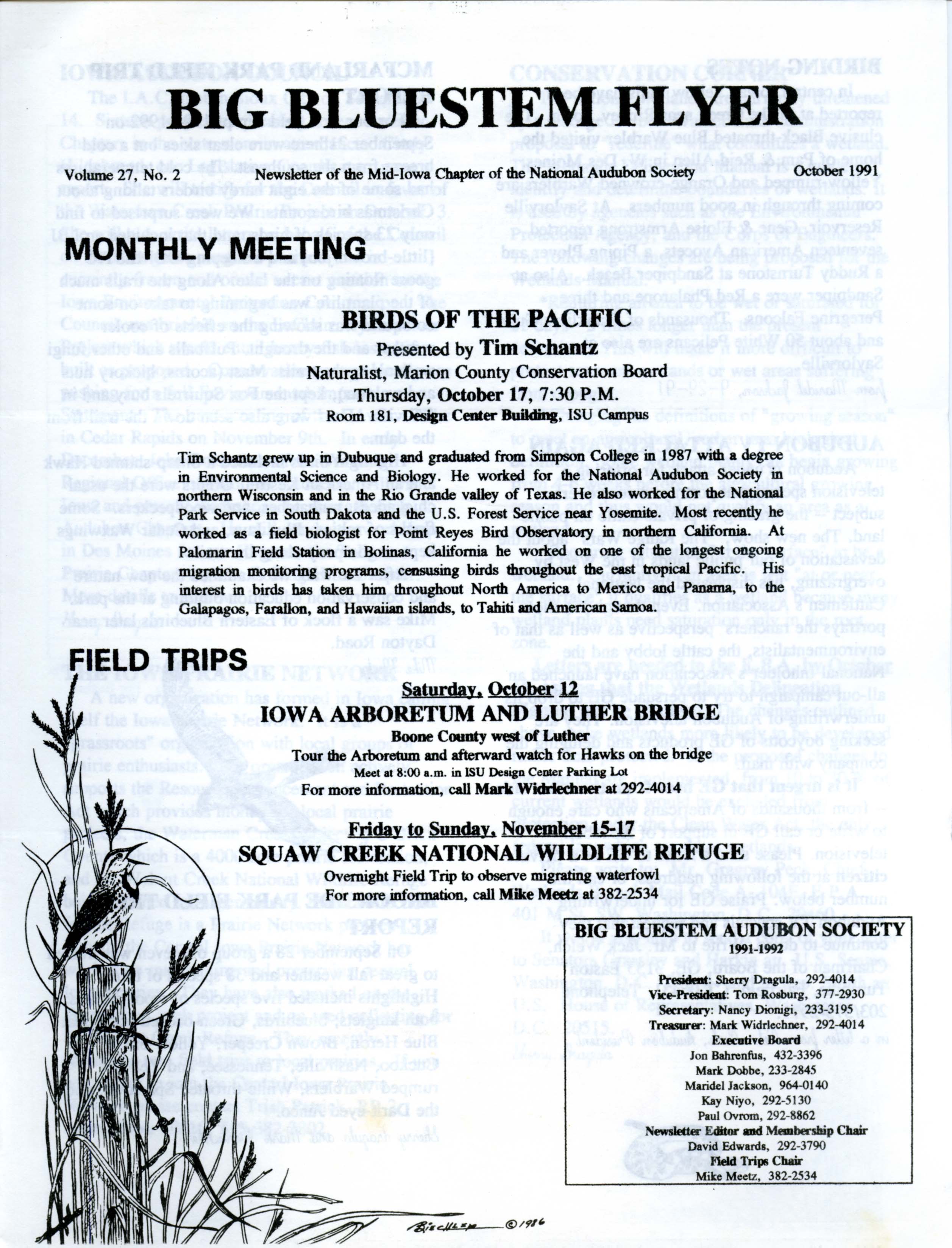 Big Bluestem Flyer, Volume 27, Number 2, October 1991