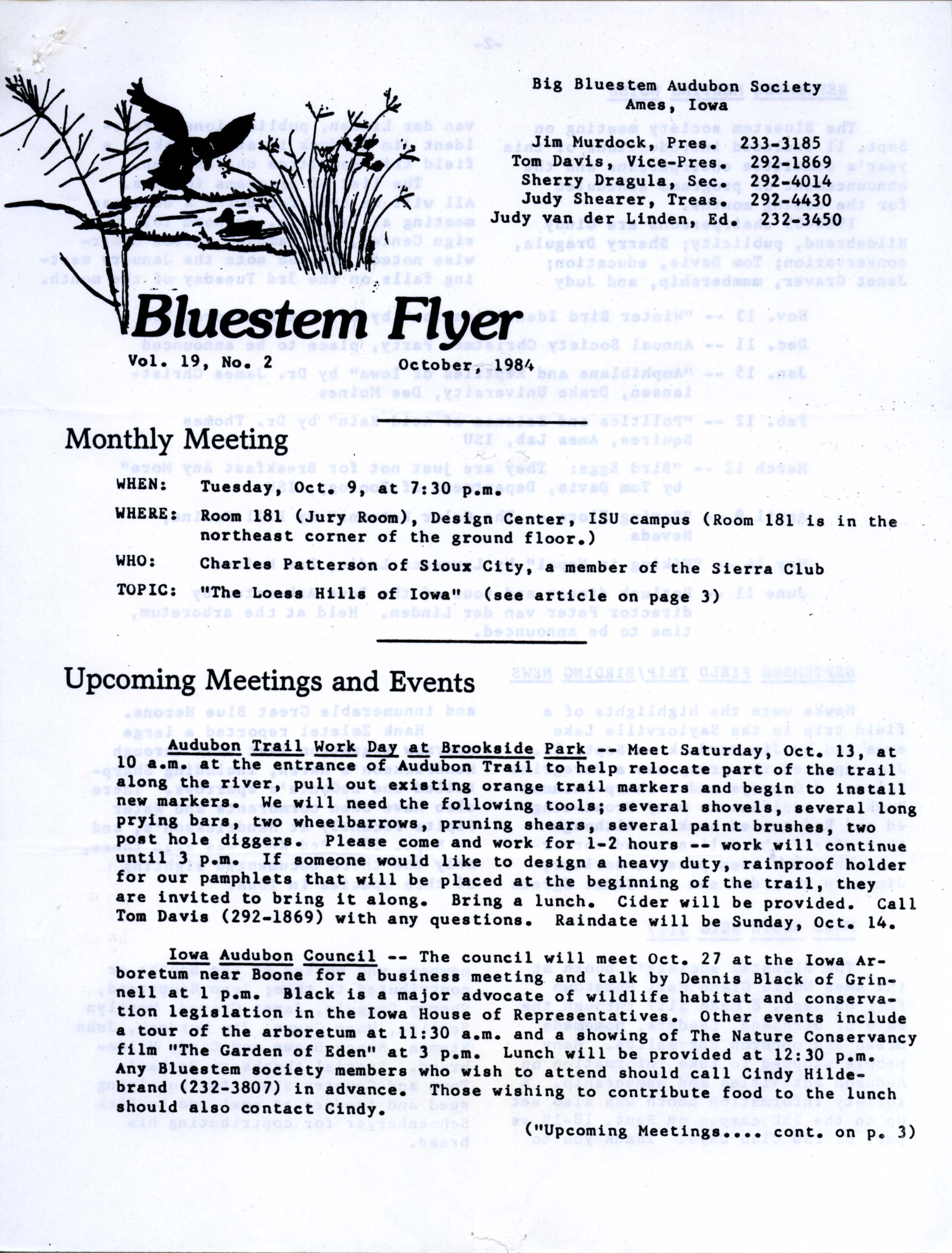 Bluestem Flyer, Volume 19, Number 2, October 1984