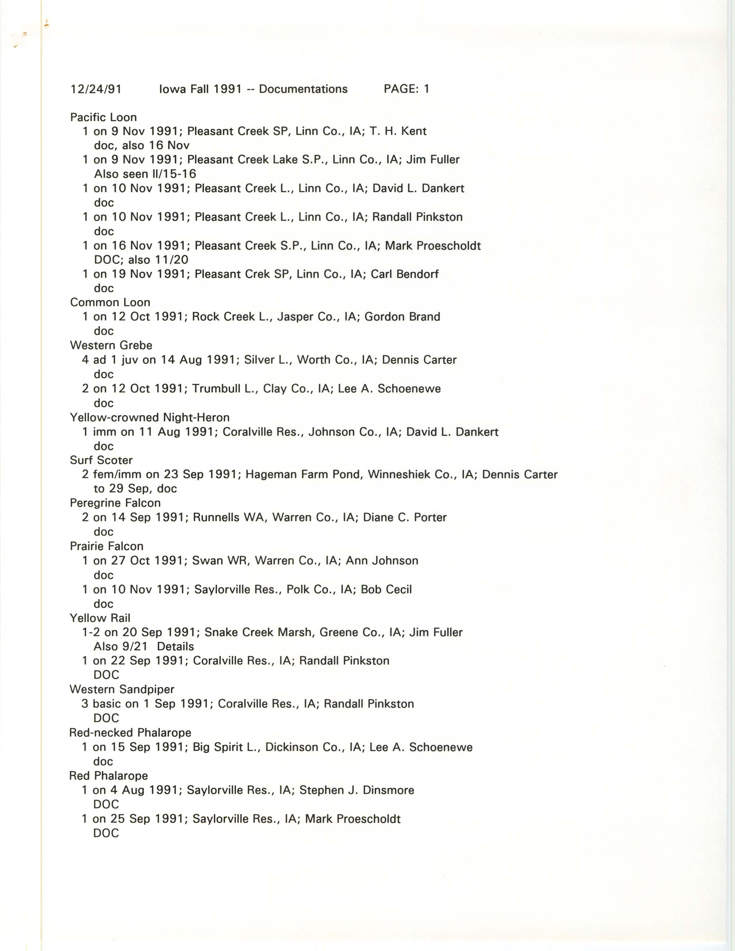 Iowa fall 1991 documentations, December 24, 1991